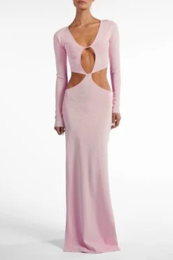 Long Sleeve Cut Out Maxi Dress (Baby Pink)(Long Sleeve Cut Out Maxi Dress Baby Pink) 11 Long Sleeve Cut Out Maxi Dress (Baby Pink)(Long Sleeve Cut Out Maxi Dress Baby Pink) -SAME FAHION STORE Ecomm2025 148