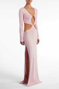 Long Sleeve Cut Out Maxi Dress (Baby Pink)(Long Sleeve Cut Out Maxi Dress Baby Pink) 12 Long Sleeve Cut Out Maxi Dress (Baby Pink)(Long Sleeve Cut Out Maxi Dress Baby Pink) -SAME FAHION STORE Ecomm2025 149