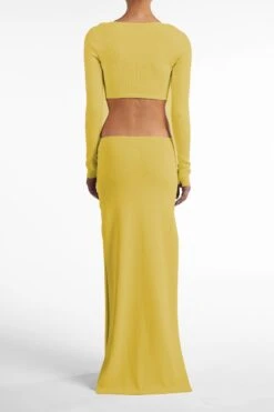 Long Sleeve Cut Out Maxi Dress (Chartreuse)(Long Sleeve Cut Out Maxi Dress Chartreuse) 12 Long Sleeve Cut Out Maxi Dress (Chartreuse)(Long Sleeve Cut Out Maxi Dress Chartreuse) -SAME FAHION STORE Ecomm2025 153