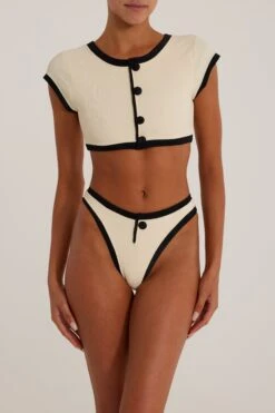 The Grace Bottom (Ribbed Cream/Black)(The Grace High Rise Bottom Ribbed Cream Black) -SAME FAHION STORE Grace Ecomm14 e23fcb69 40e9 49a4 b3dc 81dd9d2464e8