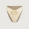 Rosette High Rise Bottom (Faux Suede Cream/Cream)(Rosette High Rise Bottom Faux Suede Cream Cream) -SAME FAHION STORE IMG 1502 49