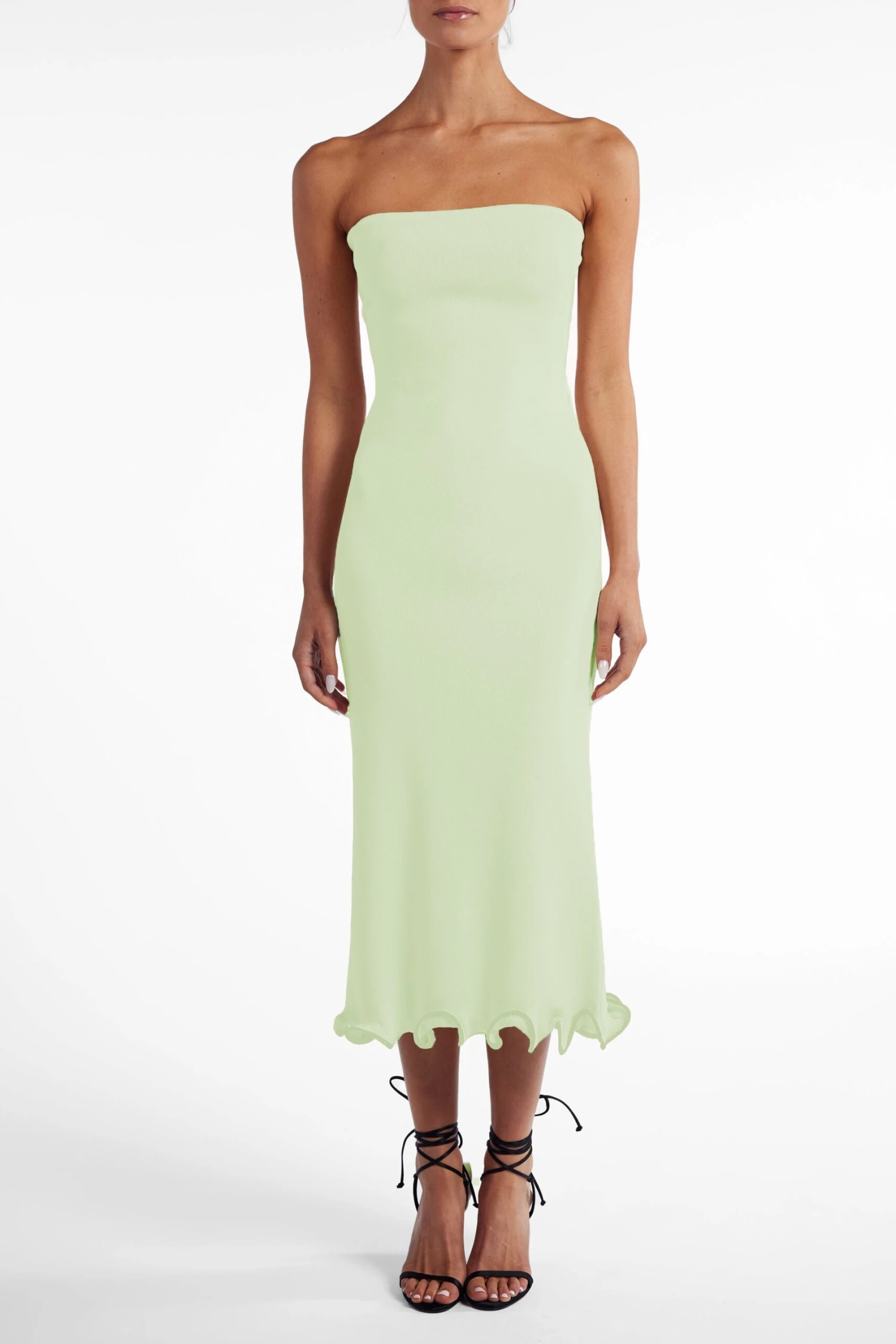 Ruffle Hem Strapless Dress (Mint)(Ruffle Hem Strapless Dress Mint) 4 Ruffle Hem Strapless Dress (Mint)(Ruffle Hem Strapless Dress Mint) - Image 2