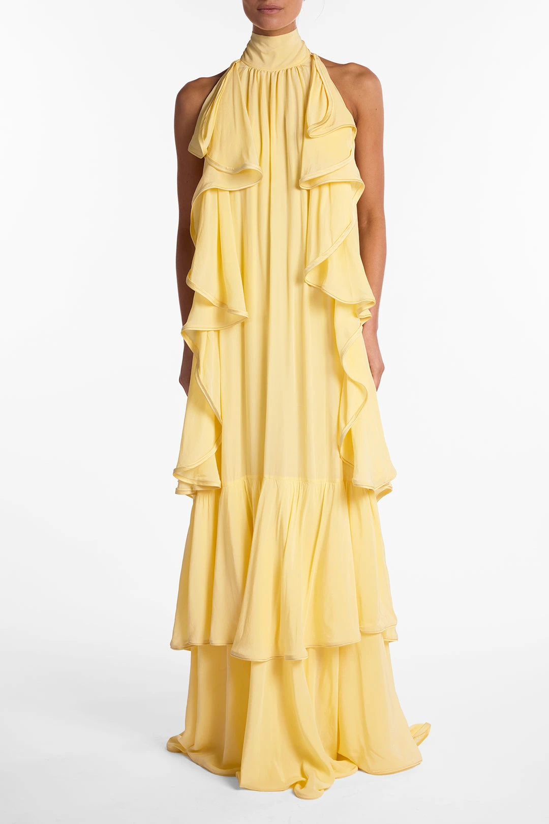 Layered Chiffon Gown (Butter Yellow)(Layered Chiffon Gown Butter Yellow) 5 Layered Chiffon Gown (Butter Yellow)(Layered Chiffon Gown Butter Yellow) - Image 3