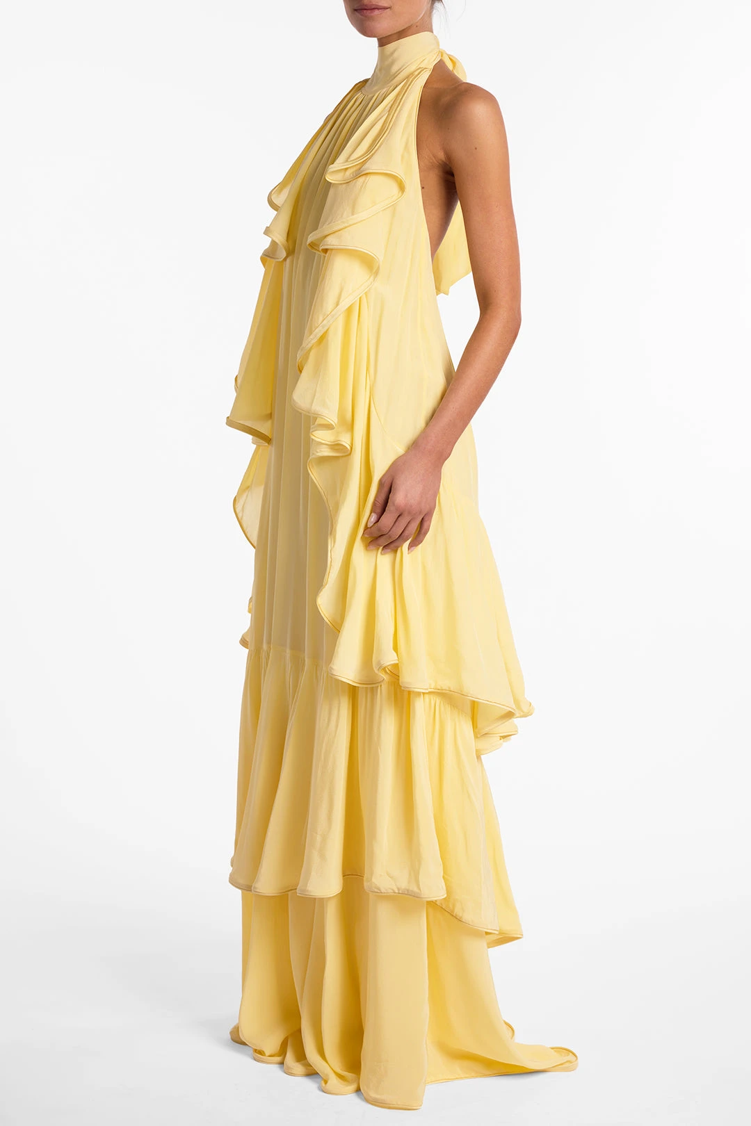Layered Chiffon Gown (Butter Yellow)(Layered Chiffon Gown Butter Yellow) 6 Layered Chiffon Gown (Butter Yellow)(Layered Chiffon Gown Butter Yellow) - Image 4