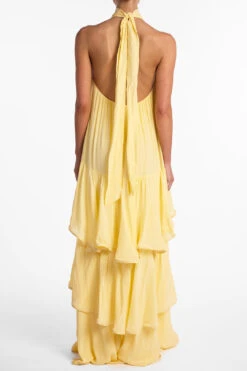 Layered Chiffon Gown (Butter Yellow)(Layered Chiffon Gown Butter Yellow) 12 Layered Chiffon Gown (Butter Yellow)(Layered Chiffon Gown Butter Yellow) -SAME FAHION STORE R23