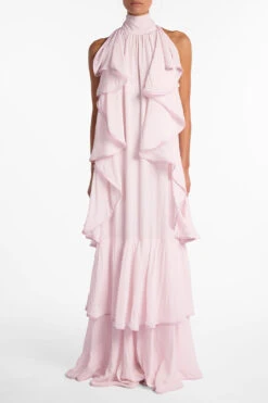 Layered Chiffon Gown (Pale Pink)(Layered Chiffon Gown Pale Pink) -SAME FAHION STORE R27