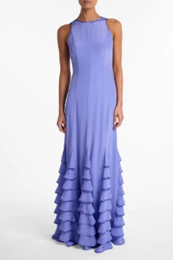 Tiered Chiffon Gown (Periwinkle)(Tiered Chiffon Gown Periwinkle) 12 Tiered Chiffon Gown (Periwinkle)(Tiered Chiffon Gown Periwinkle) -SAME FAHION STORE R48