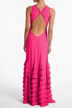 Tiered Chiffon Gown (Fuchsia)(Tiered Chiffon Gown Fuchsia) 11 Tiered Chiffon Gown (Fuchsia)(Tiered Chiffon Gown Fuchsia) -SAME FAHION STORE R76