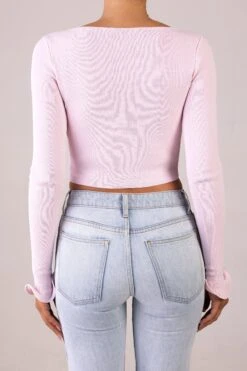 Ruffle Hem Top (Pale Pink)(Ruffle Hem Top Pale Pink) 14 Ruffle Hem Top (Pale Pink)(Ruffle Hem Top Pale Pink) -SAME FAHION STORE RTW R2552