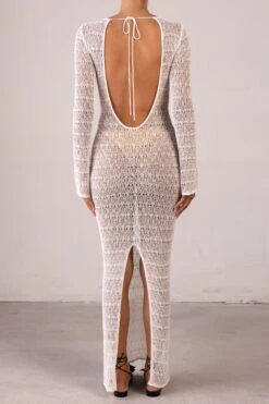 Keyhole Crochet Dress (Cream/Black)(Keyhole Crochet Dress Cream Black) 12 Keyhole Crochet Dress (Cream/Black)(Keyhole Crochet Dress Cream Black) -SAME FAHION STORE RTW R258