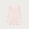Ruffle Hem Mini Dress (Pale Pink)(Ruffle Hem Mini Dress Pale Pink) 1 Ruffle Hem Mini Dress (Pale Pink)(Ruffle Hem Mini Dress Pale Pink) -SAME FAHION STORE RuffleMini PalePink