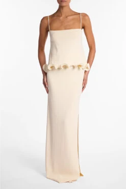 Ruffle Hem Tank Top (Cream)(Ruffle Hem Tank Top Cream) 9 Ruffle Hem Tank Top (Cream)(Ruffle Hem Tank Top Cream) -SAME FAHION STORE RuffleTop 2