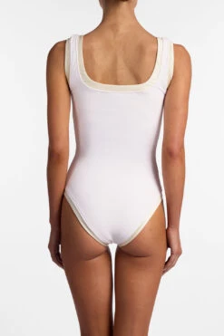 The Grace Tank One Piece (Faux Suede White/Cream)(The Grace Tank One Piece Faux Suede White Cream) 10 The Grace Tank One Piece (Faux Suede White/Cream)(The Grace Tank One Piece Faux Suede White Cream) -SAME FAHION STORE S25