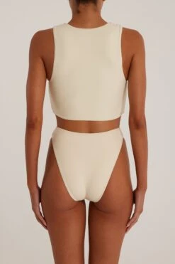 Rosette Tank Top (Faux Suede Cream/Cream)(Rosette Tank Top Faux Suede Cream Cream) -SAME FAHION STORE SAME Ecomm24.35