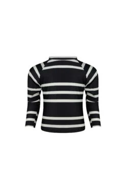 Unisex Rashguard (black Cream Stripe)(Unisex Rashguard Black Cream Stripe)