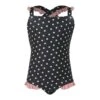 Ruffle One Piece (black White Polka Dot/ribbed Blush)(Mini Me One Piece Black White Polka Dot Ribbed Blush) 1 Ruffle One Piece (black White Polka Dot/ribbed Blush)(Mini Me One Piece Black White Polka Dot Ribbed Blush) -SAME FAHION STORE SU 6.1.1