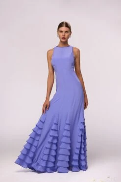 Tiered Chiffon Gown (Periwinkle)(Tiered Chiffon Gown Periwinkle) 11 Tiered Chiffon Gown (Periwinkle)(Tiered Chiffon Gown Periwinkle) -SAME FAHION STORE Same643