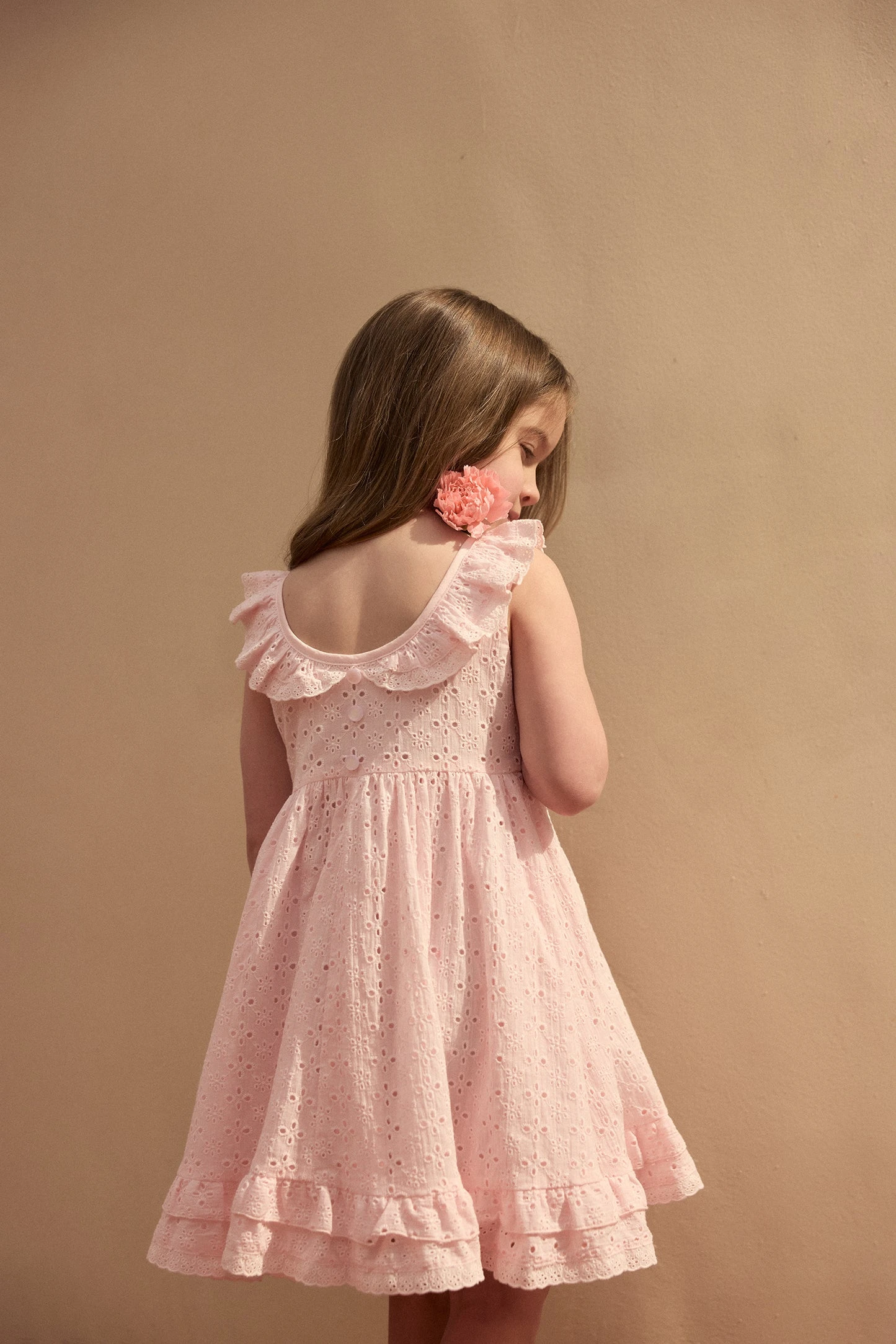 Eyelet Dress (baby Pink)(Eyelet Dress Blush Eyelet) 5 Eyelet Dress (baby Pink)(Eyelet Dress Blush Eyelet) - Image 3