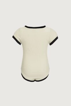 Gracie One Piece (ribbed Cream/black)(Gracie One Piece Ribbed Cream Black) -SAME FAHION STORE gracieback2