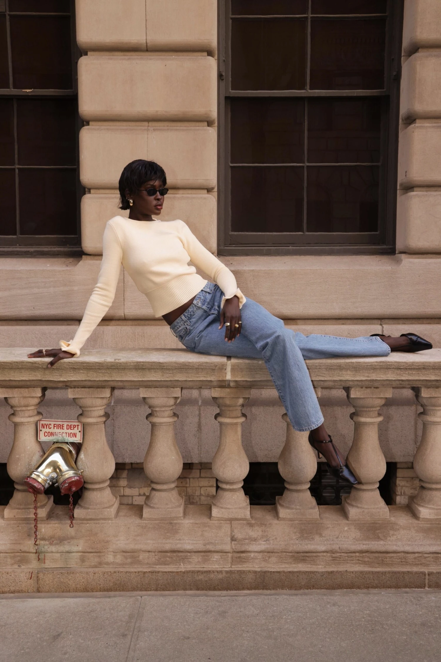 Ruffle Hem Sweater (Cream)(Ruffle Hem Sweater Cream) 5 Ruffle Hem Sweater (Cream)(Ruffle Hem Sweater Cream) - Image 3