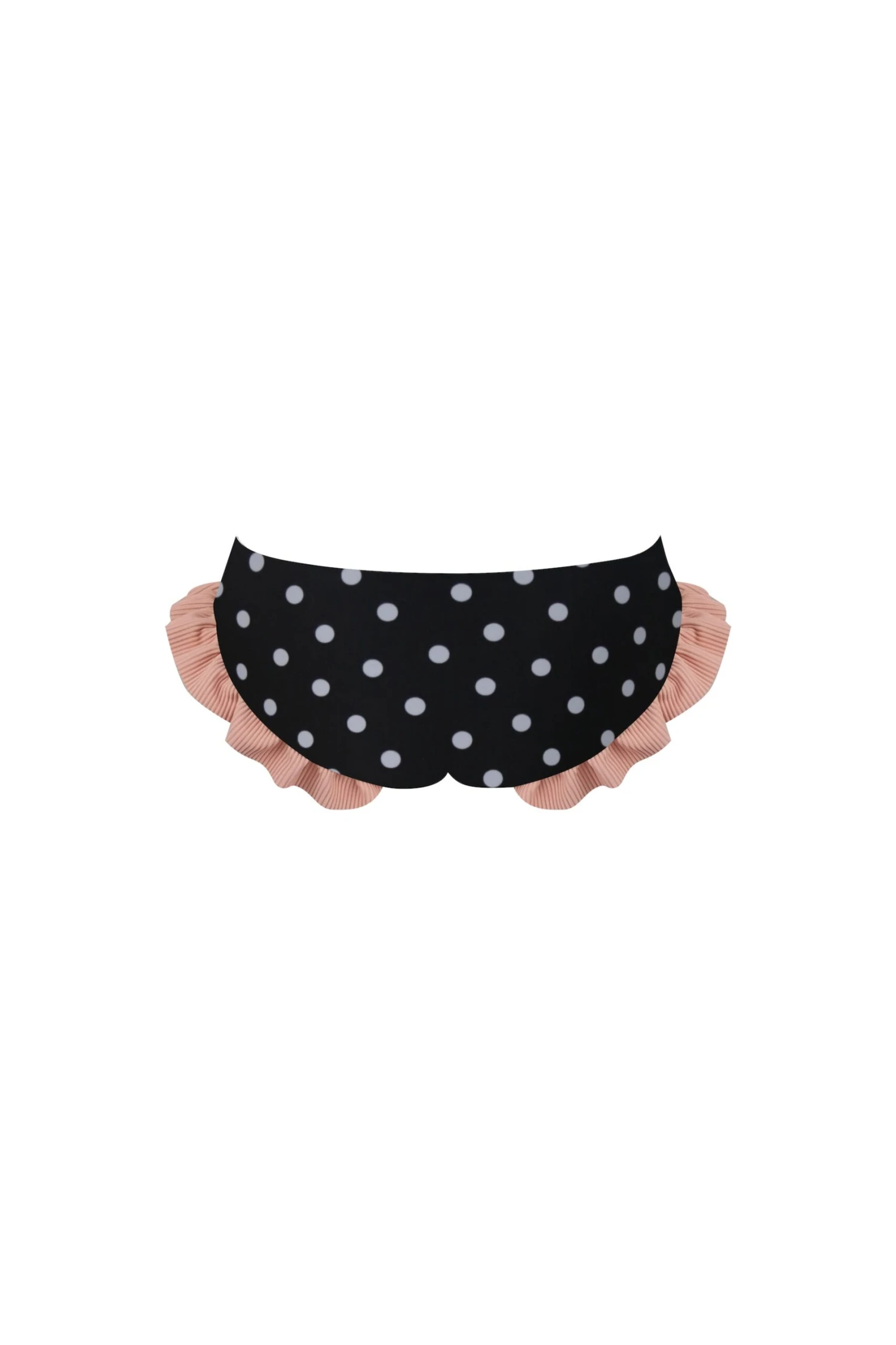 Ruffle Brief Bottom (black White Polka Dot/ribbed Blush)(Mini Me Bottom Black White Polka Dot Ribbed Blush) 4 Ruffle Brief Bottom (black White Polka Dot/ribbed Blush)(Mini Me Bottom Black White Polka Dot Ribbed Blush) - Image 2