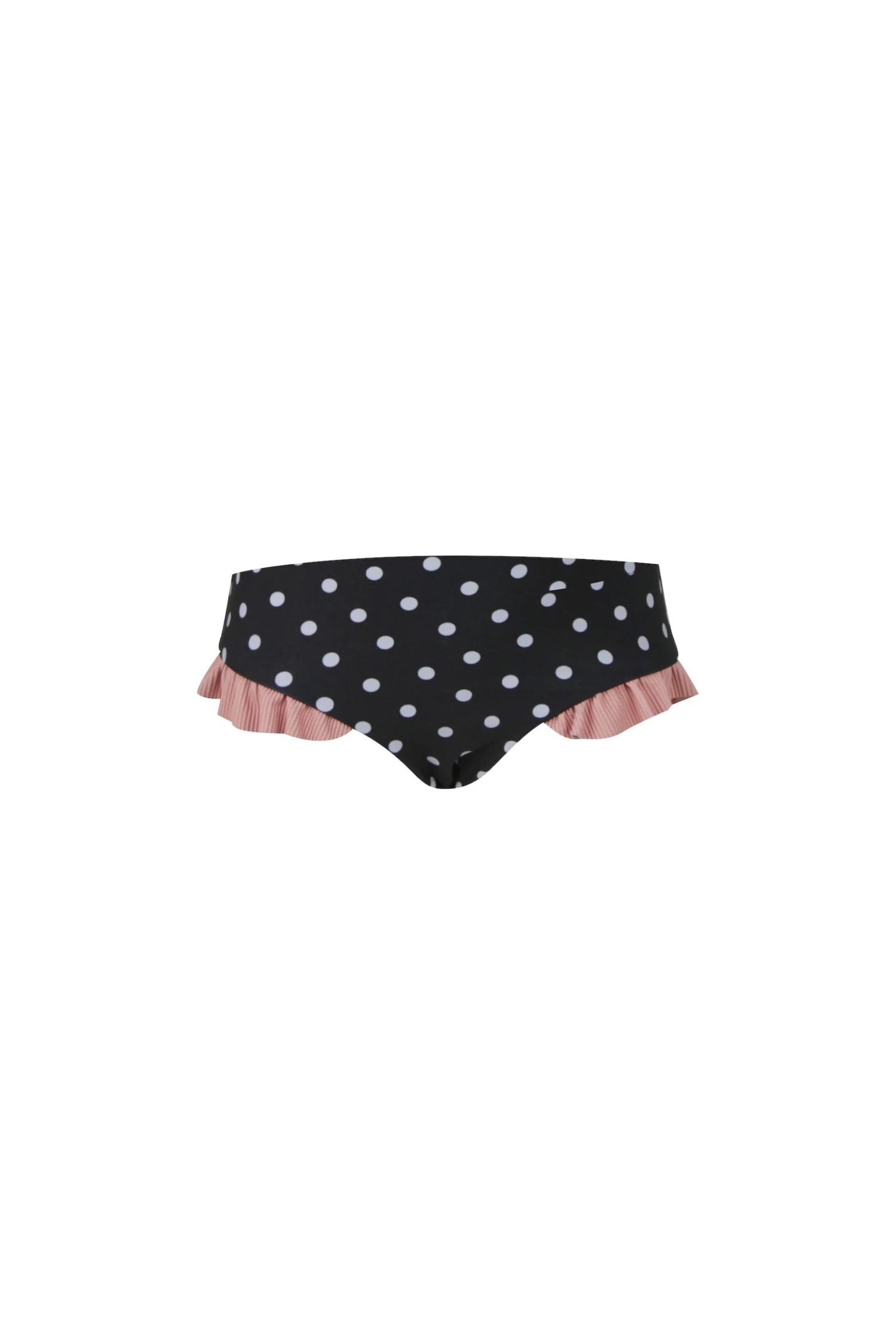 Ruffle Brief Bottom (black White Polka Dot/ribbed Blush)(Mini Me Bottom Black White Polka Dot Ribbed Blush) 3 Ruffle Brief Bottom (black White Polka Dot/ribbed Blush)(Mini Me Bottom Black White Polka Dot Ribbed Blush)