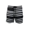 5" Swim Trunks (Black Cream Stripe)(5 Swim Trunks Black Cream Stripe) 1 5" Swim Trunks (Black Cream Stripe)(5 Swim Trunks Black Cream Stripe) -SAME FAHION STORE men b w shorts front